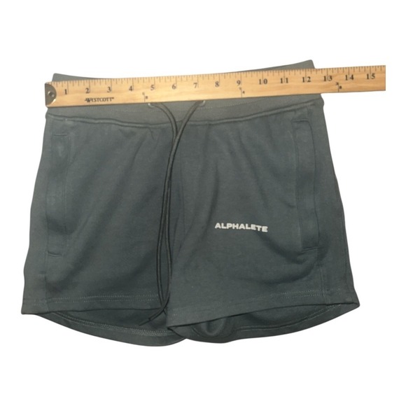 Alphalete Womens Green Essential Core Shorts, XS - Picture 6 of 9